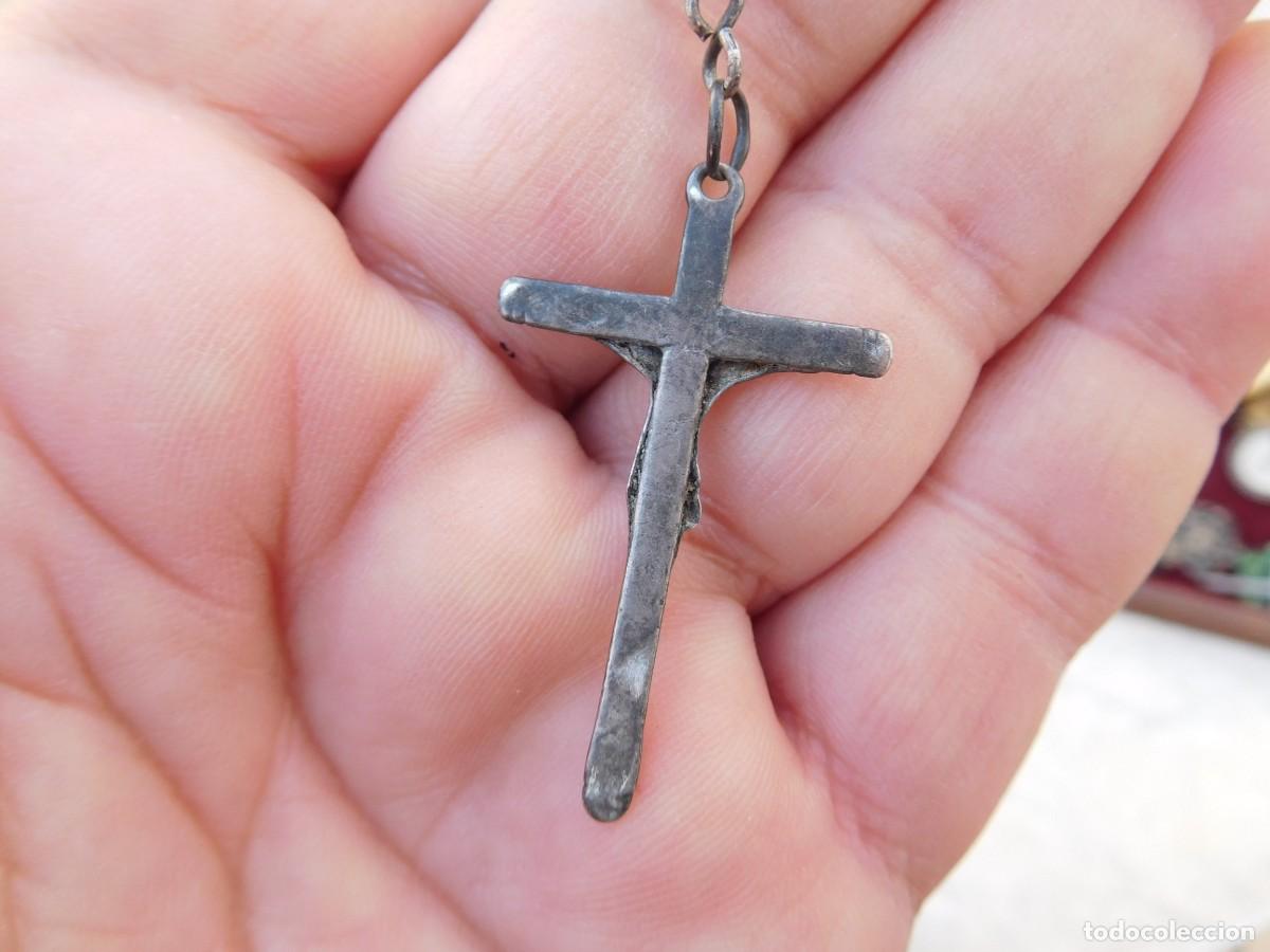 Antig&uuml;edades: Rosario de plata con cuentas de n&aacute;car - Foto 6