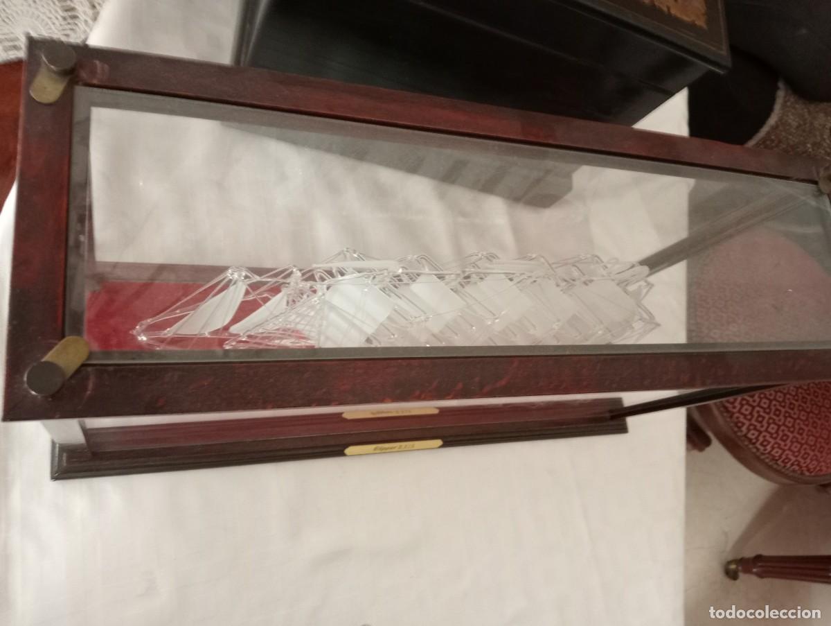 Antig&uuml;edades: BARCO DE CRISTAL CON SU URNA - Foto 6