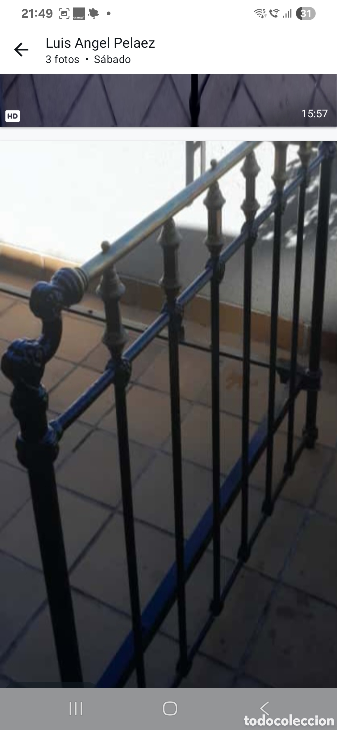 Antig&uuml;edades: Dos camas antiguas de forja y lat&oacute;n. - Foto 2