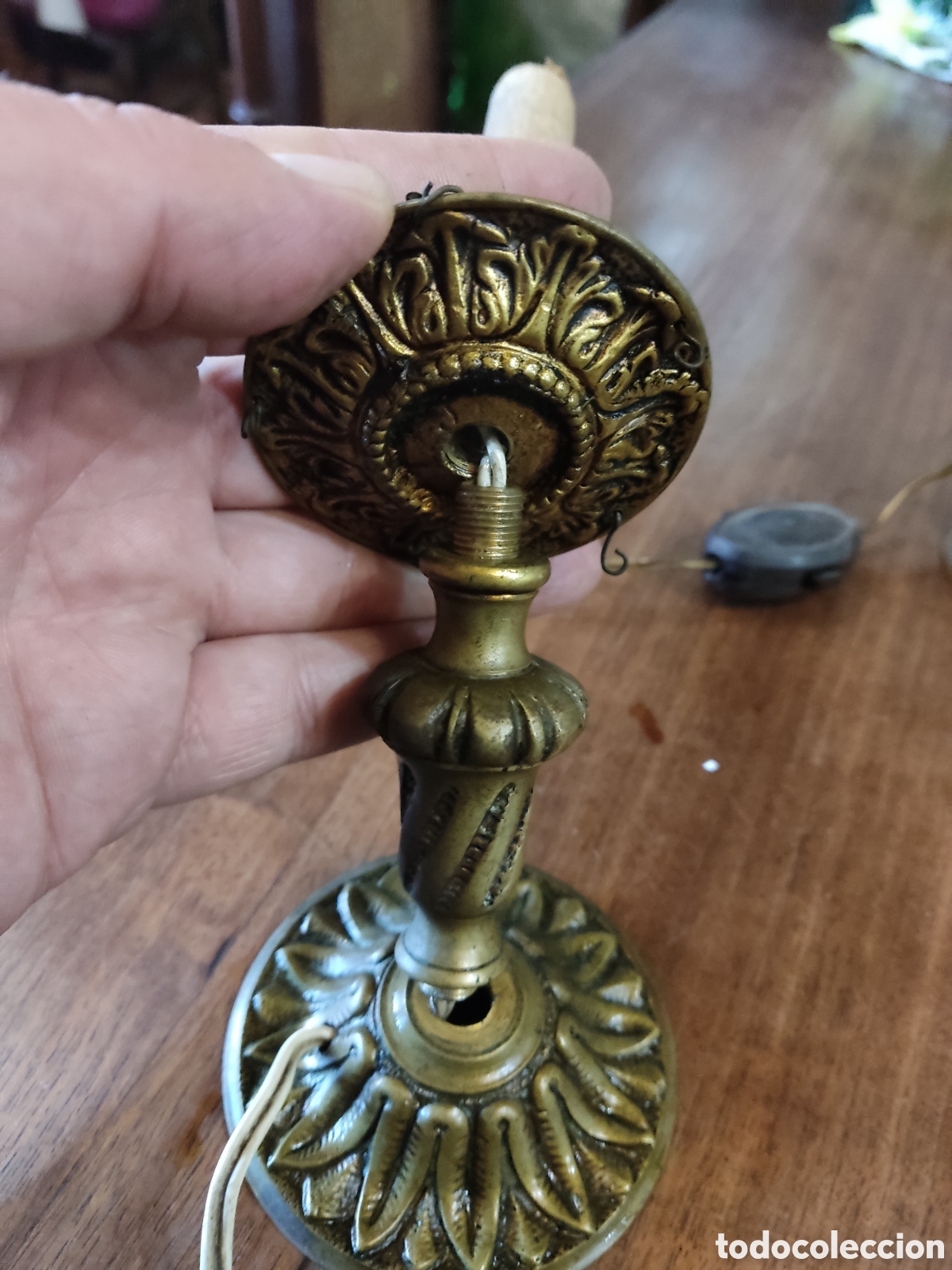 Antig&uuml;edades: Pareja candelabros desmontables - Foto 6