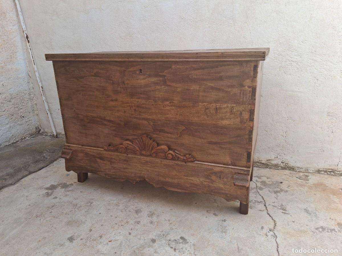 Antig&uuml;edades: Baul arca de madera restaurado mueble antiguo - Foto 5