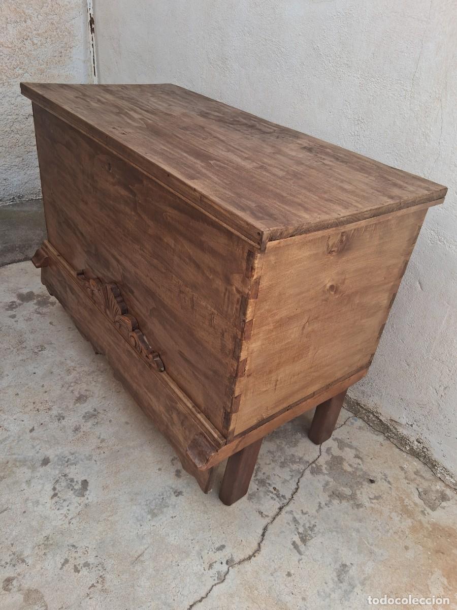 Antig&uuml;edades: Baul arca de madera restaurado mueble antiguo - Foto 6