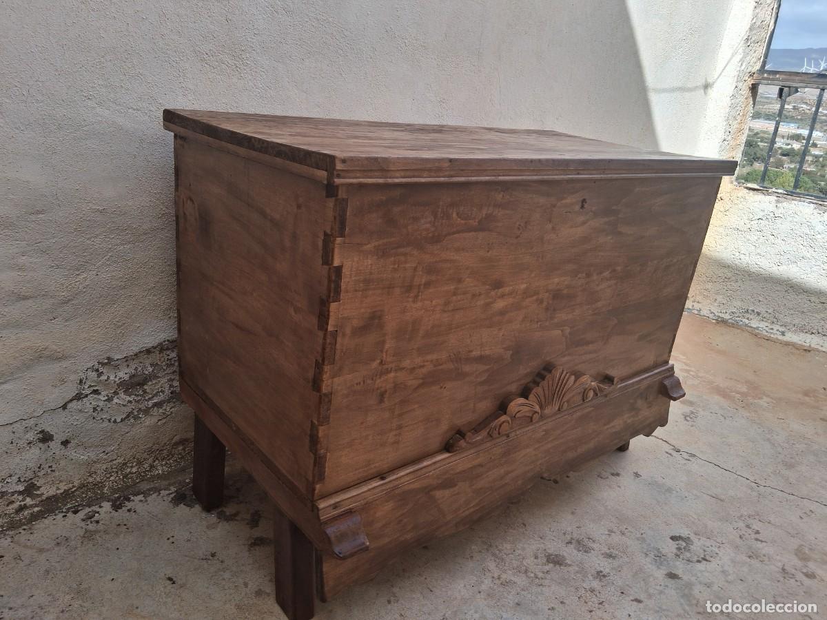 Antig&uuml;edades: Baul arca de madera restaurado mueble antiguo - Foto 7