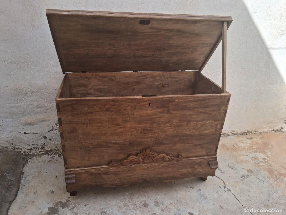 Antig&uuml;edades: Baul arca de madera restaurado mueble antiguo - Foto 8