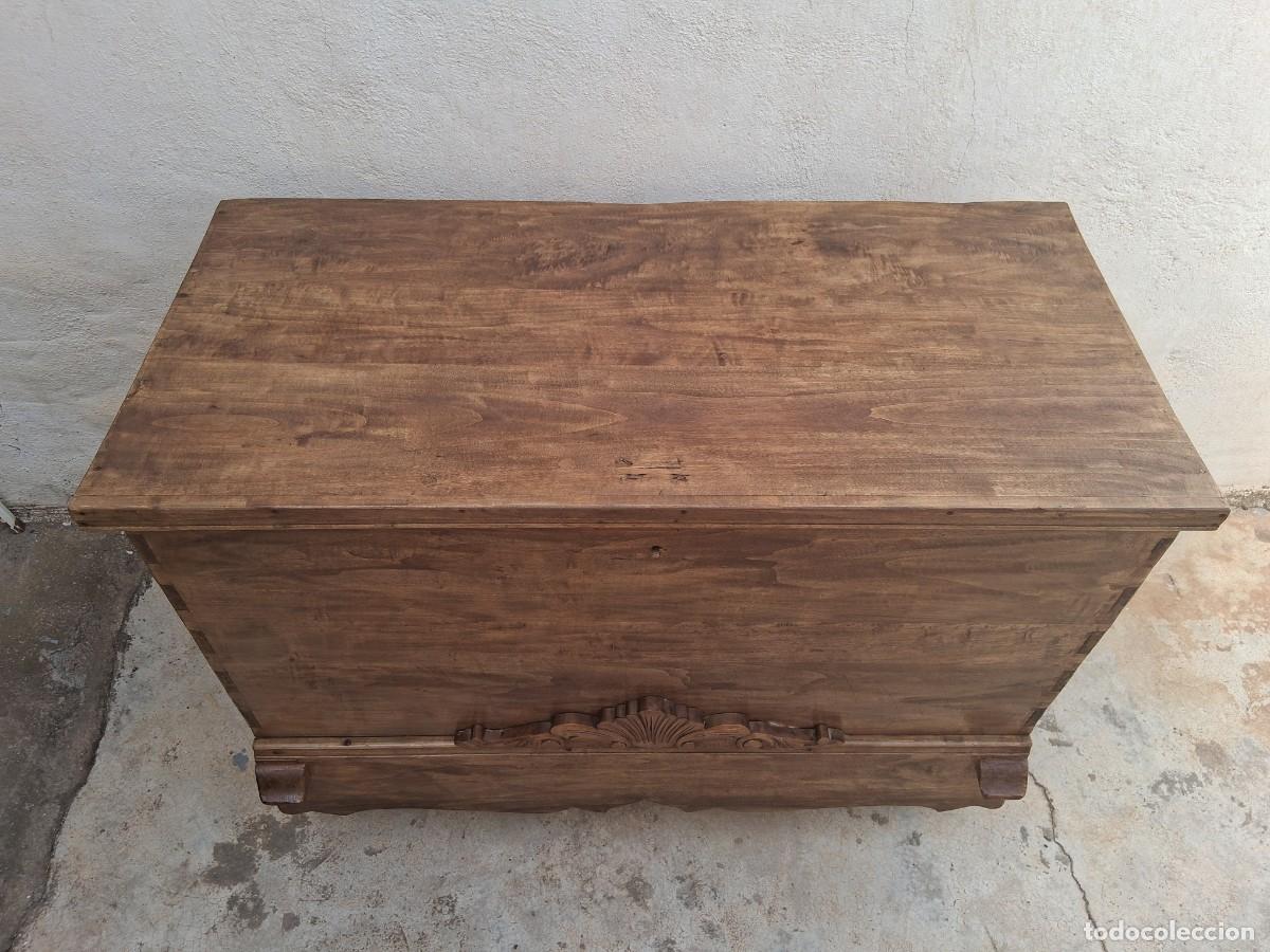 Antig&uuml;edades: Baul arca de madera restaurado mueble antiguo - Foto 10
