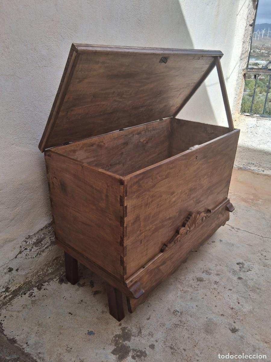 Antig&uuml;edades: Baul arca de madera restaurado mueble antiguo - Foto 11