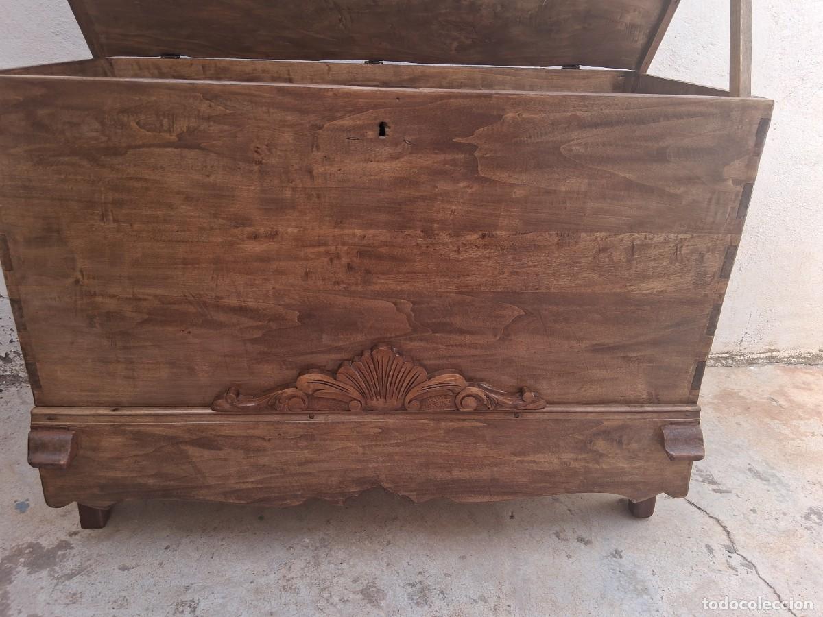 Antig&uuml;edades: Baul arca de madera restaurado mueble antiguo - Foto 13