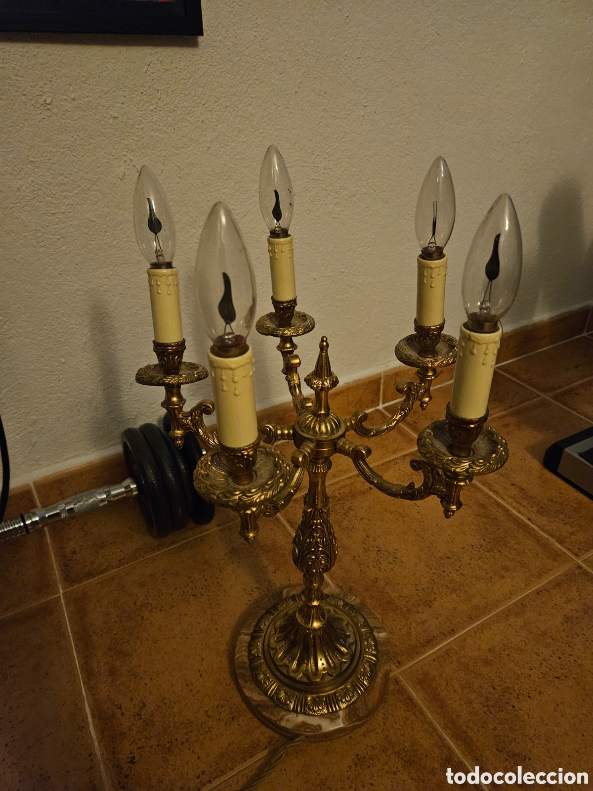 Antig&uuml;edades: Candelabros bronce a&ntilde;os 70 - Foto 4