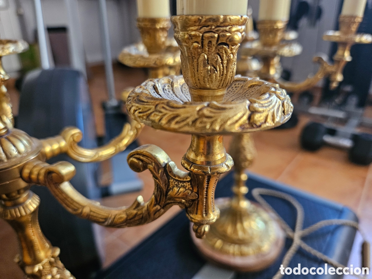 Antig&uuml;edades: Candelabros bronce a&ntilde;os 70 - Foto 6