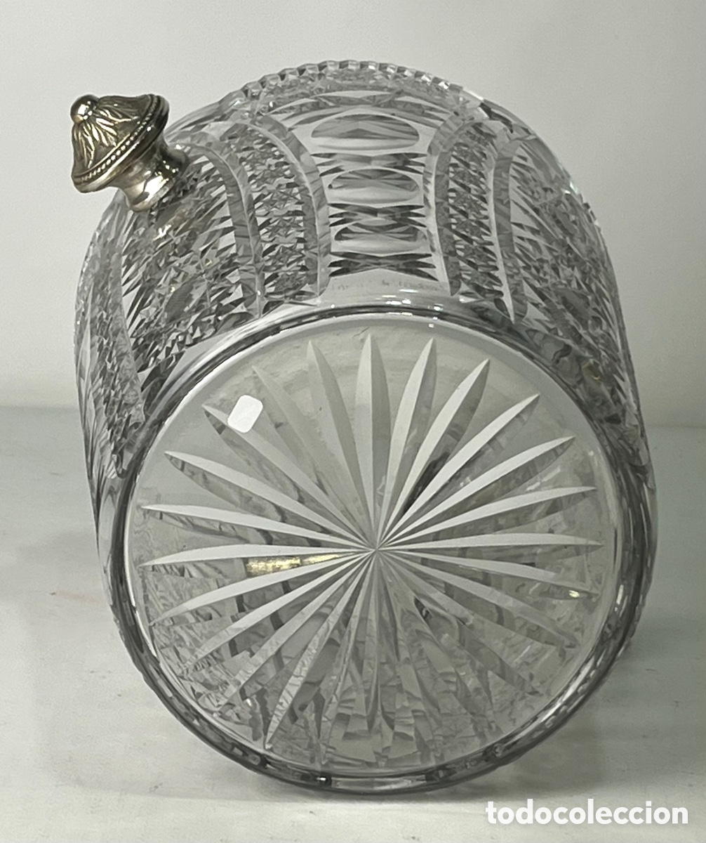 Antig&uuml;edades: GRAN CUBITERA CRISTAL TALLADO Y PLATA - Foto 3