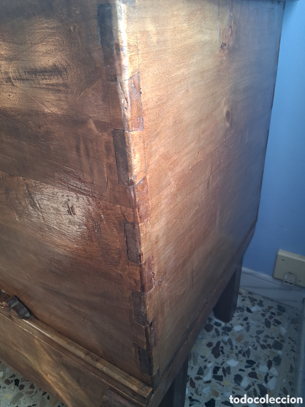 Antig&uuml;edades: Baul arca de madera restaurado mueble antiguo - Foto 15