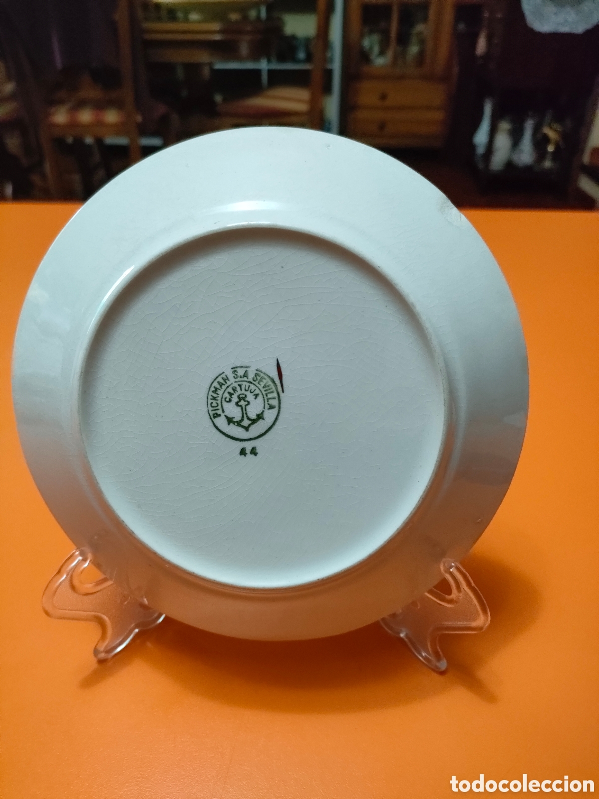 Antig&uuml;edades: Peque&ntilde;o plato pickman dorado - Foto 4