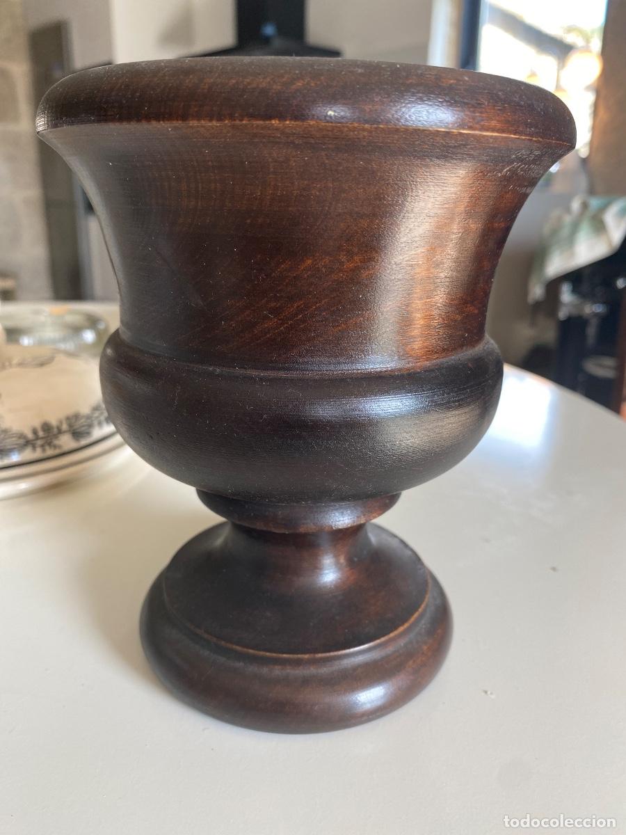 Antig&uuml;edades: Copon de madera. Altura 17 cm - Foto 1