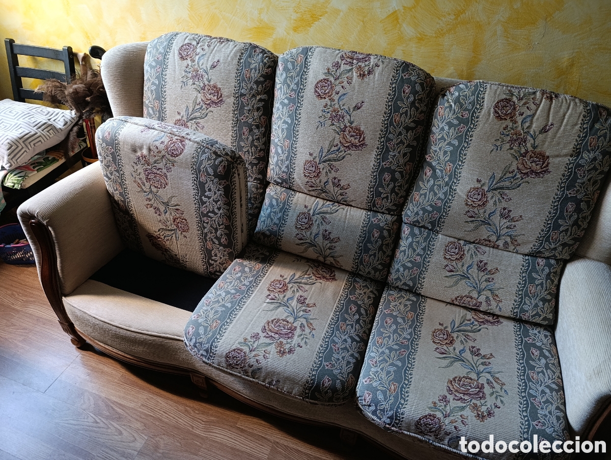 Antig&uuml;edades: Sofa tresillo antiguo - Foto 2