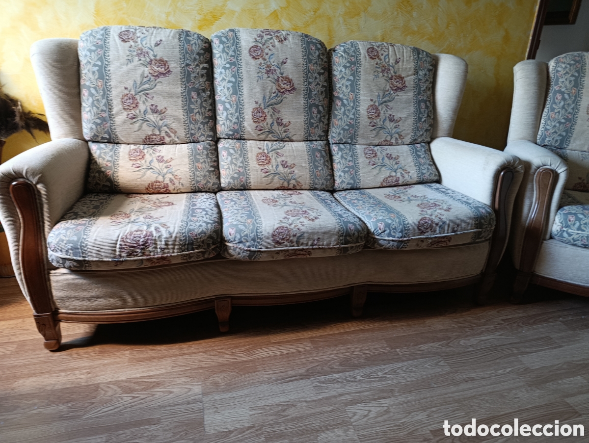 Antig&uuml;edades: Sofa tresillo antiguo - Foto 3