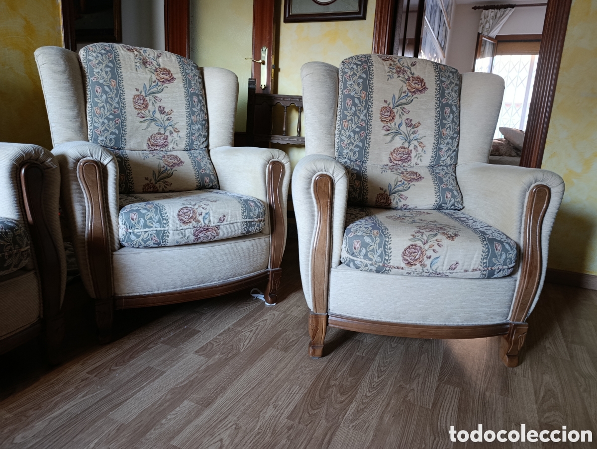 Antig&uuml;edades: Sofa tresillo antiguo - Foto 4