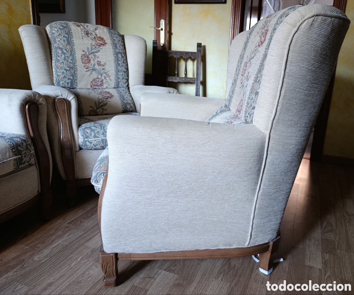 Antig&uuml;edades: Sofa tresillo antiguo - Foto 5