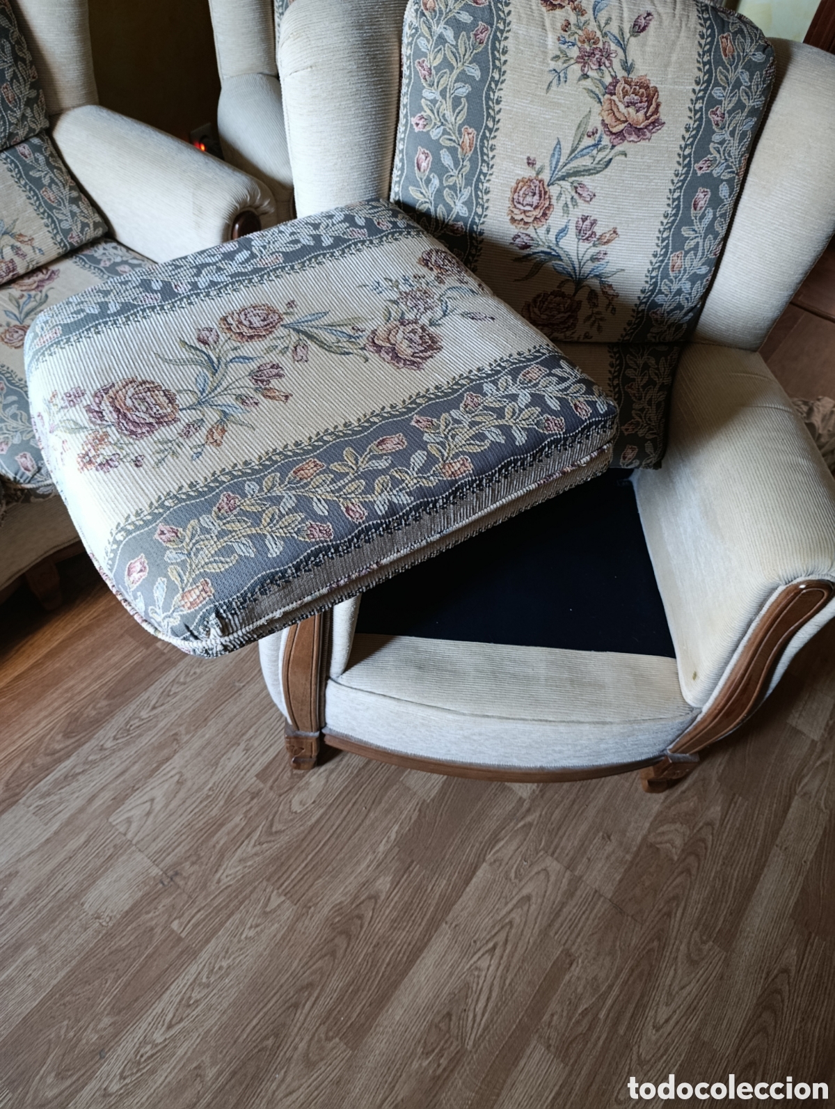 Antig&uuml;edades: Sofa tresillo antiguo - Foto 9