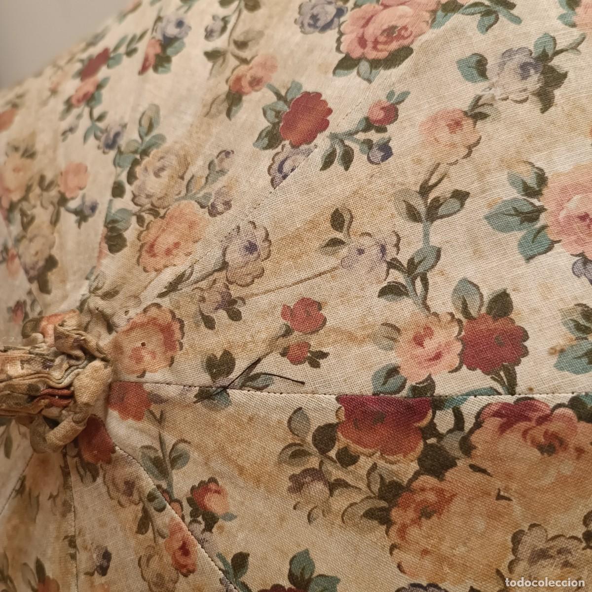 Antig&uuml;edades: SOMBRILLA A&Ntilde;OS 20 EN ALGOD&Oacute;N ESTAMPADO FLORAL - Foto 6