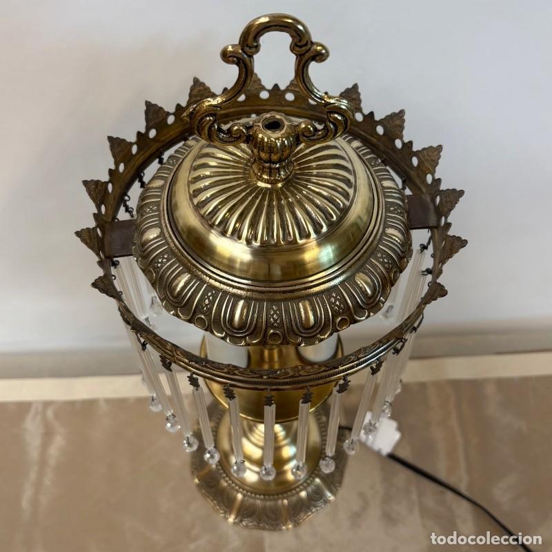 Antig&uuml;edades: L&aacute;mpara de Bronce con L&aacute;grimas Largas - Foto 3