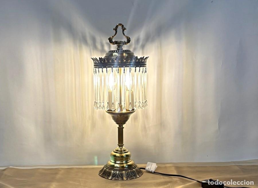 Antig&uuml;edades: L&aacute;mpara de Bronce con L&aacute;grimas Largas - Foto 6