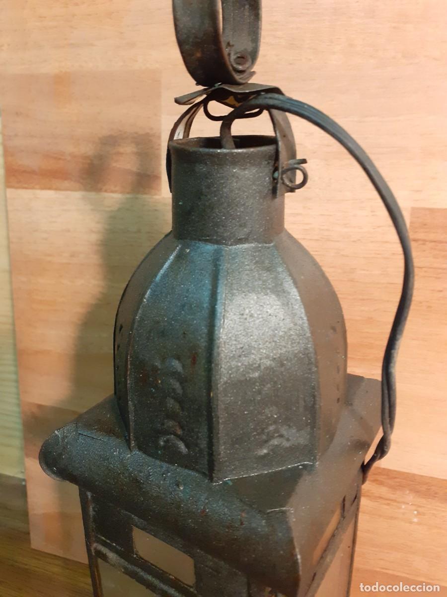 Antig&uuml;edades: Fanal de capilla, de cobre, electrificado - Foto 6