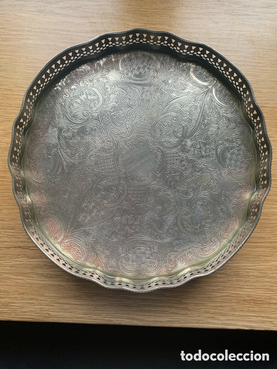 Antig&uuml;edades: Bandeja de plata de Sheffield - Foto 2