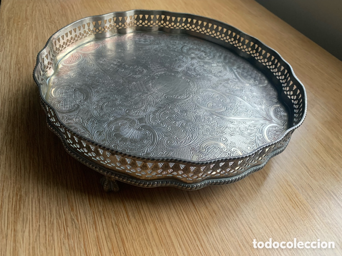 Antig&uuml;edades: Bandeja de plata de Sheffield - Foto 1