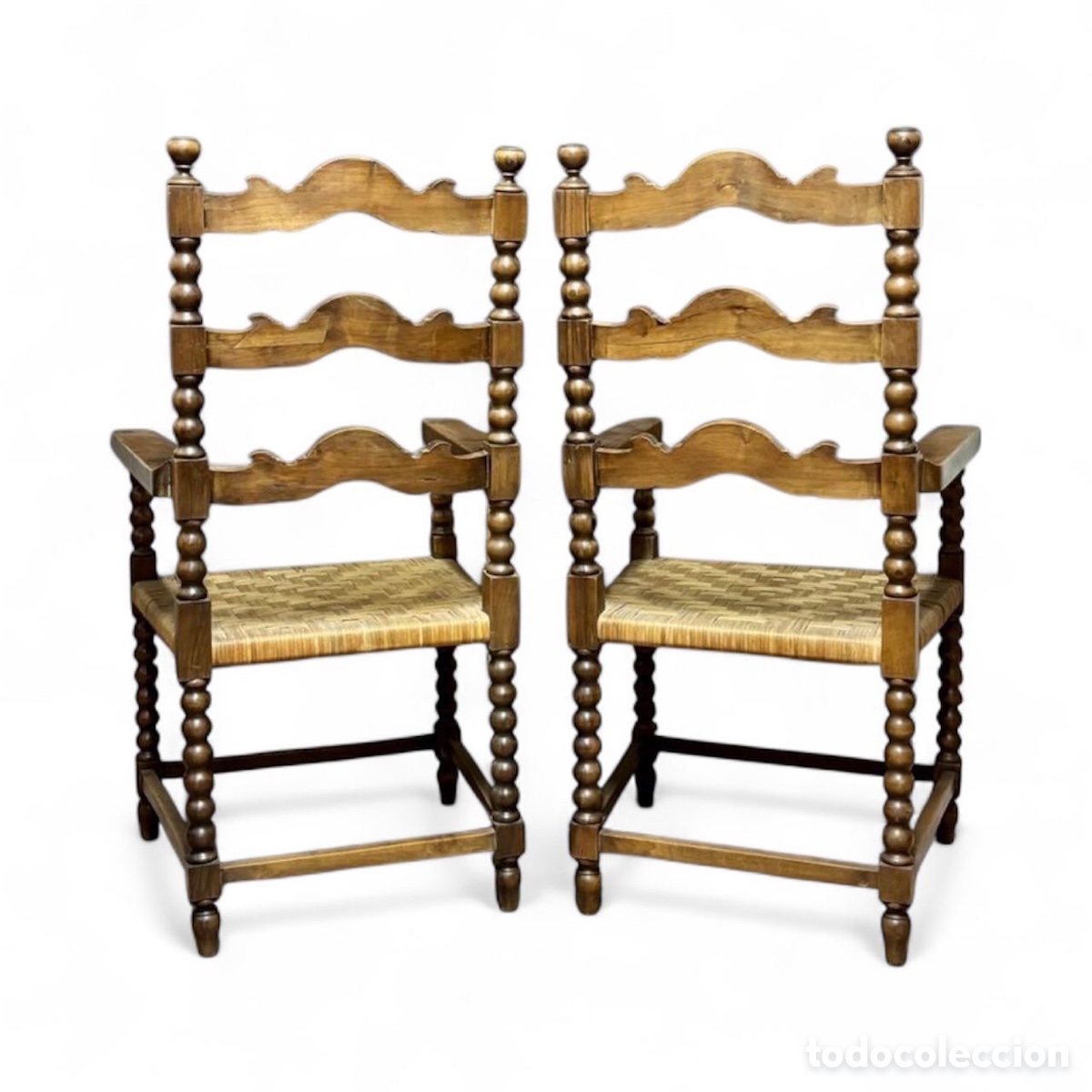 Antig&uuml;edades: Sillones r&uacute;sticos espa&ntilde;oles Circa 1.850. - Foto 6