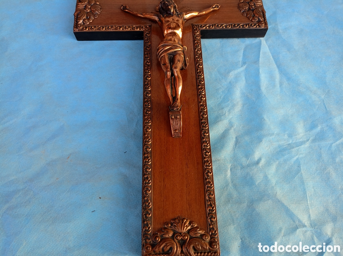 Antig&uuml;edades: ANTIGUO CRUCIFIJO DE PARED - Foto 4