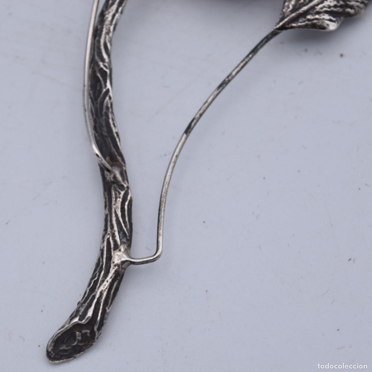 Antig&uuml;edades: Especiero / talquera de plata .800 con forma de flor - Foto 8
