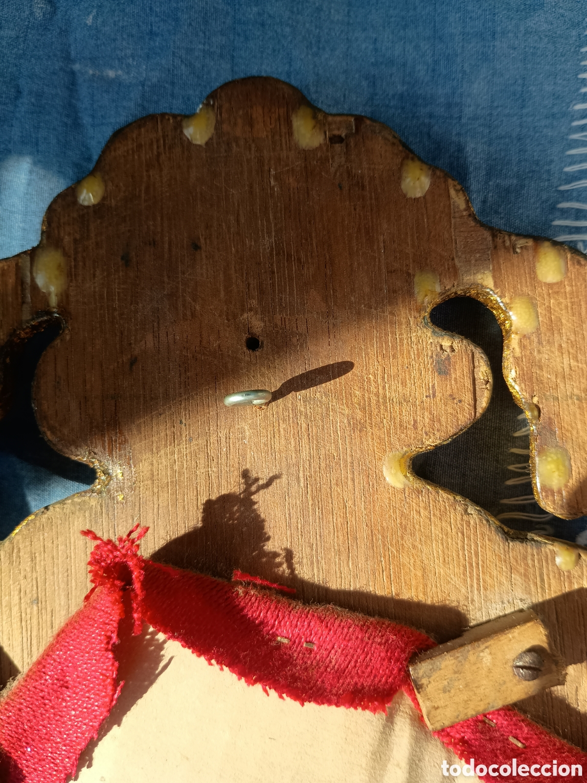 Antig&uuml;edades: Relicario curnucopia madera dorado - Foto 6