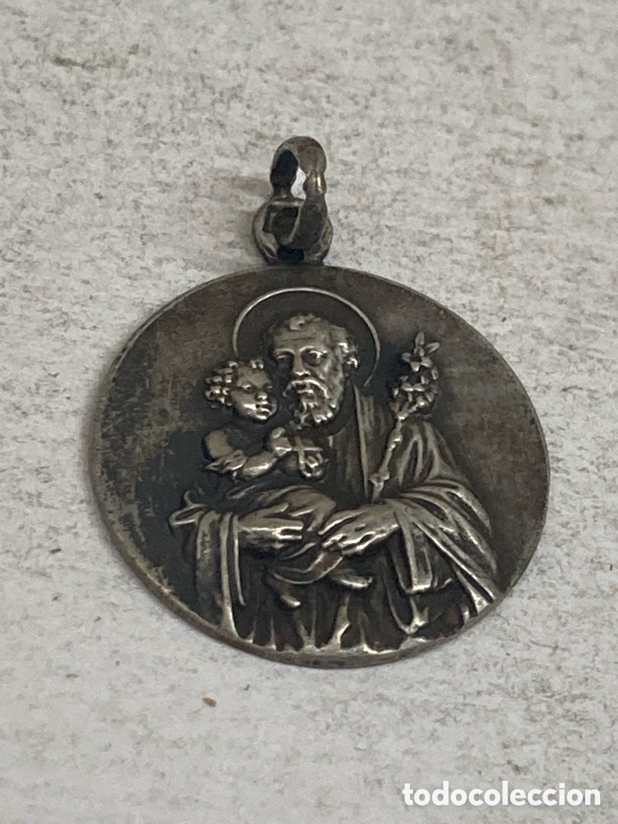 Antig&uuml;edades: Medalla de plata religiosa C462 - Foto 1