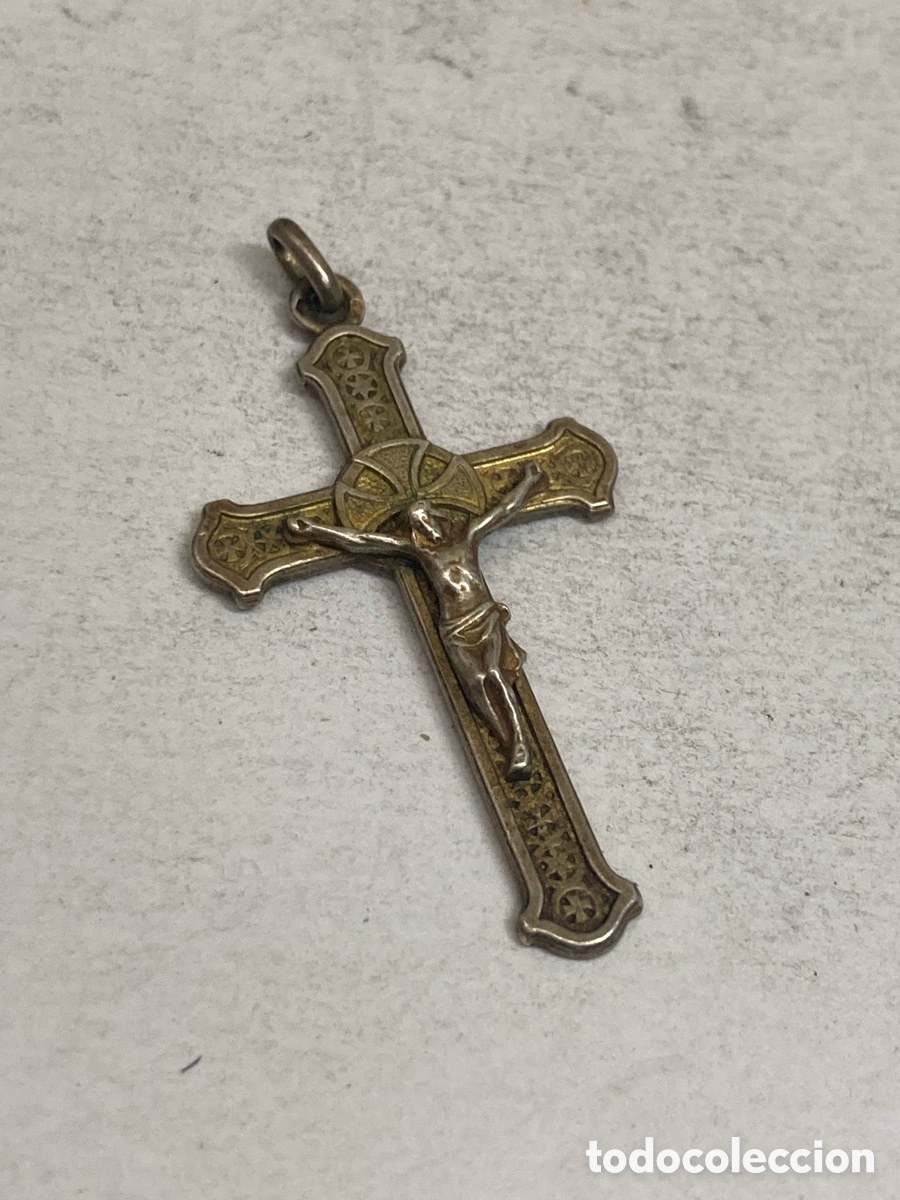 Antig&uuml;edades: Cruz de plata religiosa C462 - Foto 1