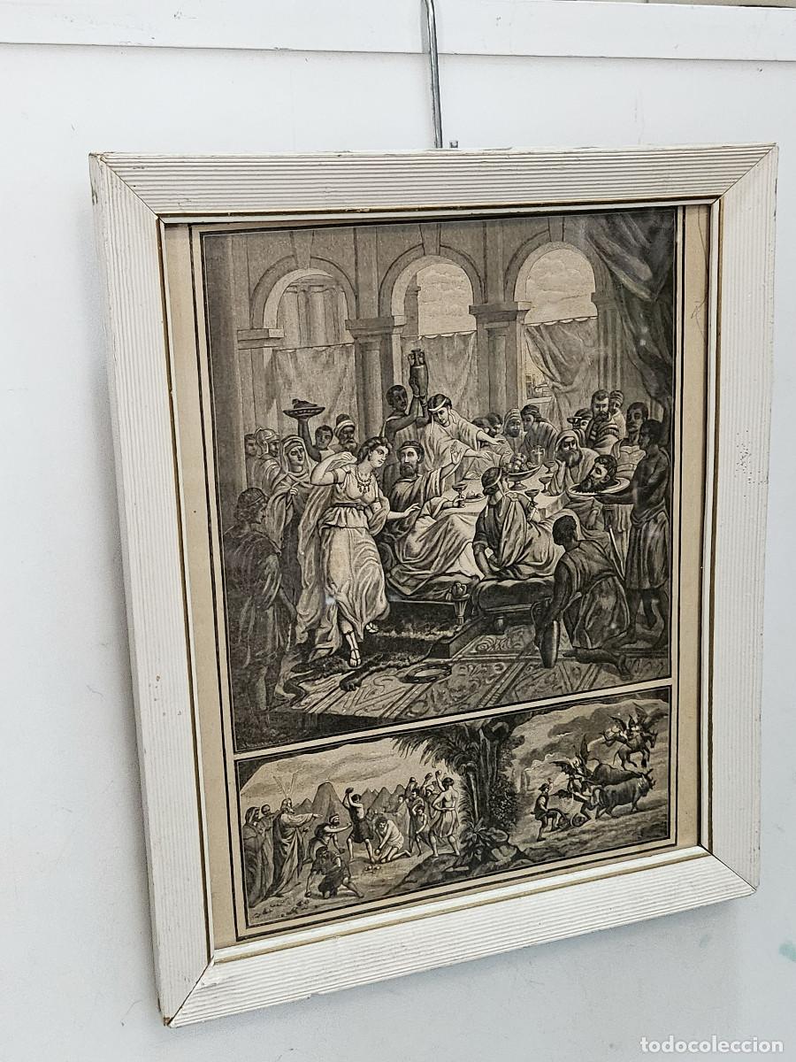Antig&uuml;edades: cuadro grabado religioso - Foto 2