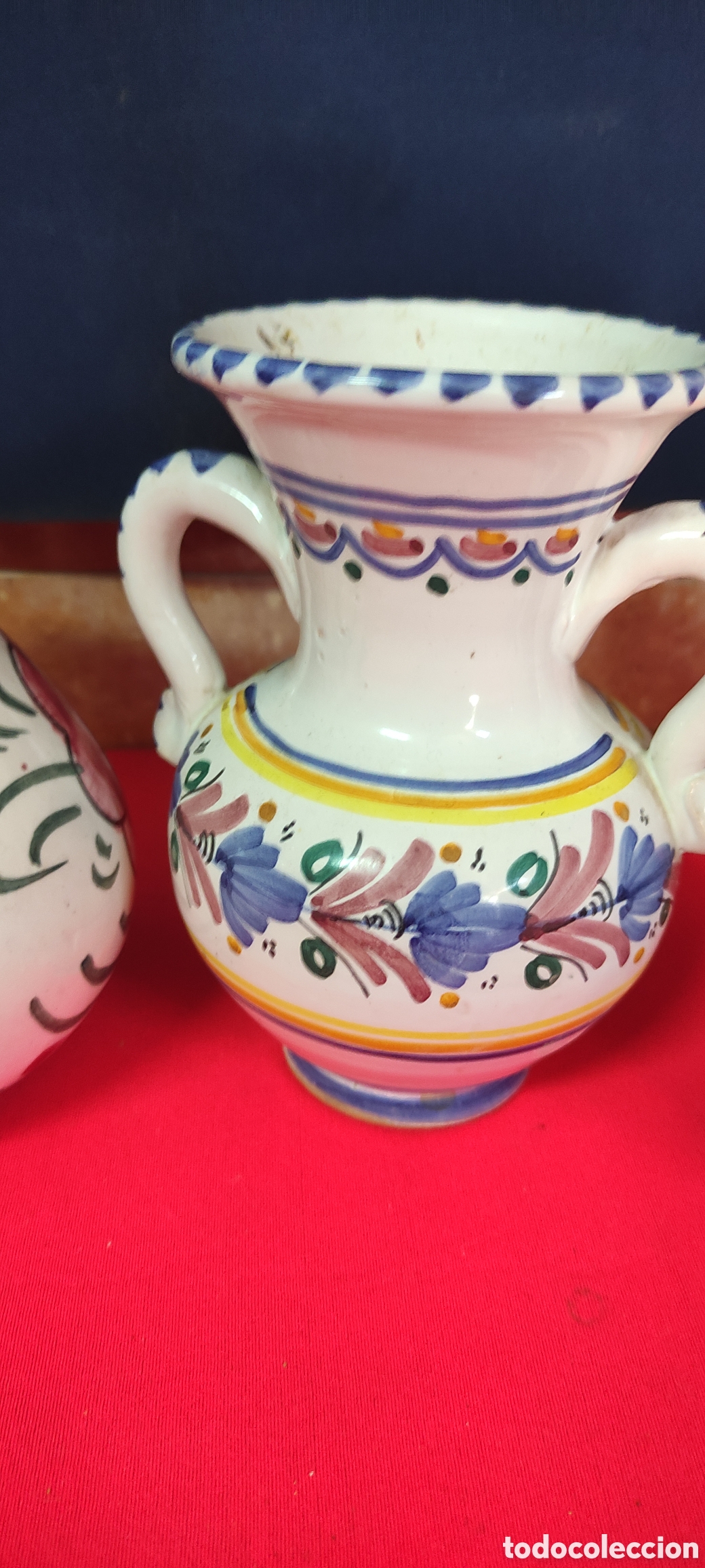 Antig&uuml;edades: Conjunto de 5 jarrones de ceramica - Foto 5
