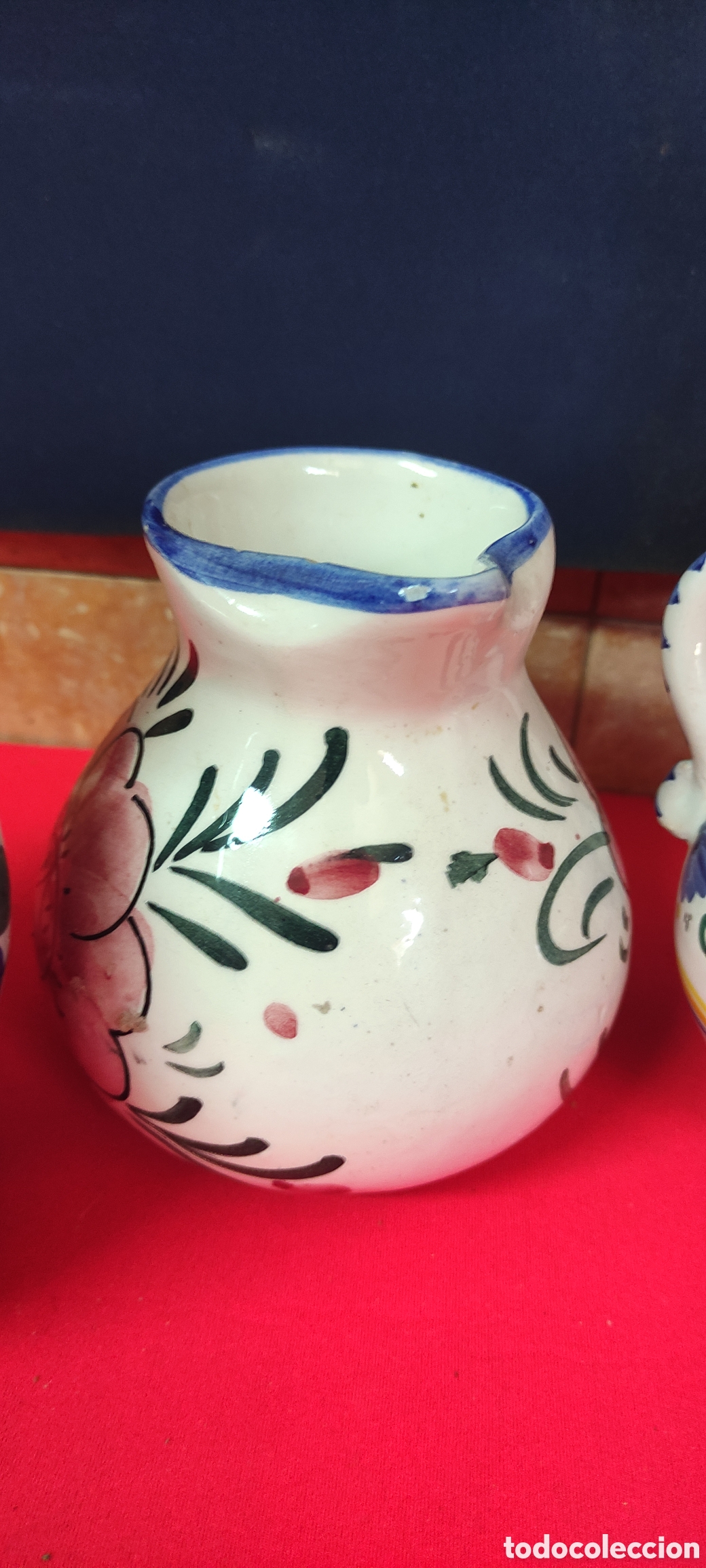Antig&uuml;edades: Conjunto de 5 jarrones de ceramica - Foto 6