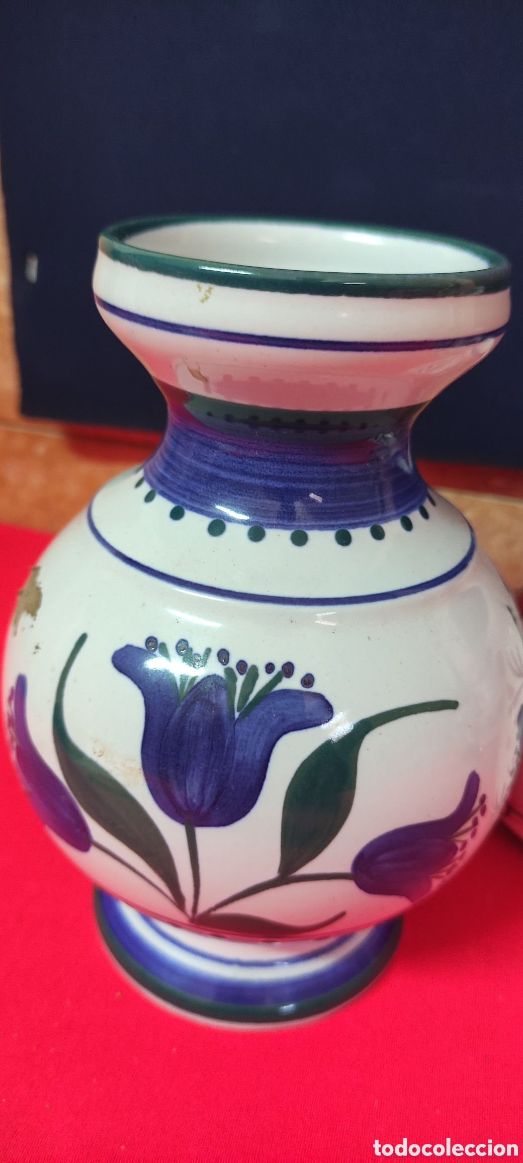 Antig&uuml;edades: Conjunto de 5 jarrones de ceramica - Foto 7