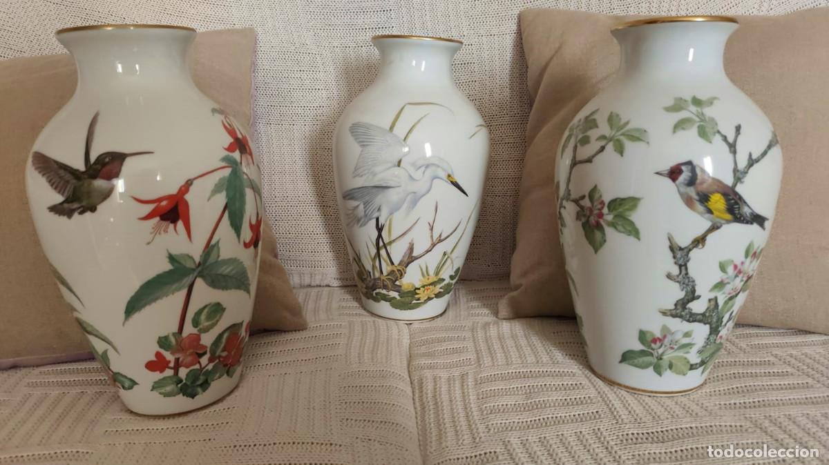 Antig&uuml;edades: lote de 3 jarrones franklin porcelain a&ntilde;o 1981 - Foto 4