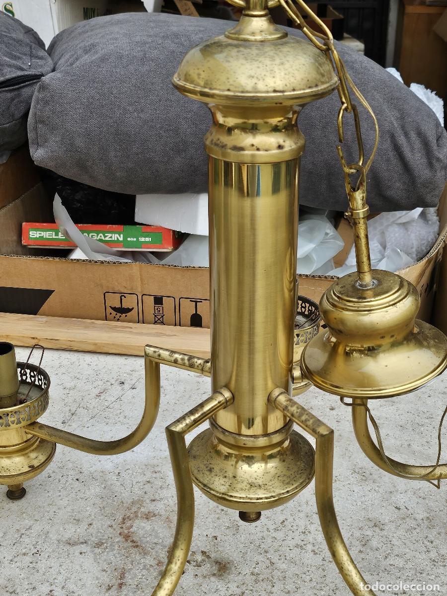 Antig&uuml;edades: lampara de metal antigua - Foto 2