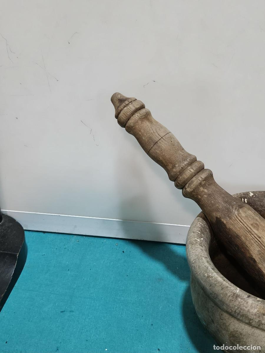 Antig&uuml;edades: mortero antiguo de madera - Foto 3