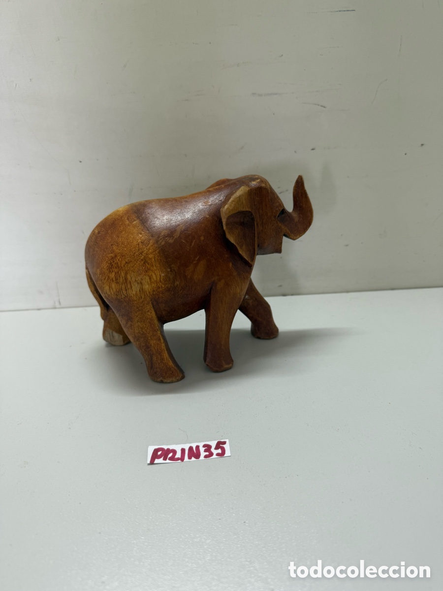 Antig&uuml;edades: Figura de madera elefante - Foto 1