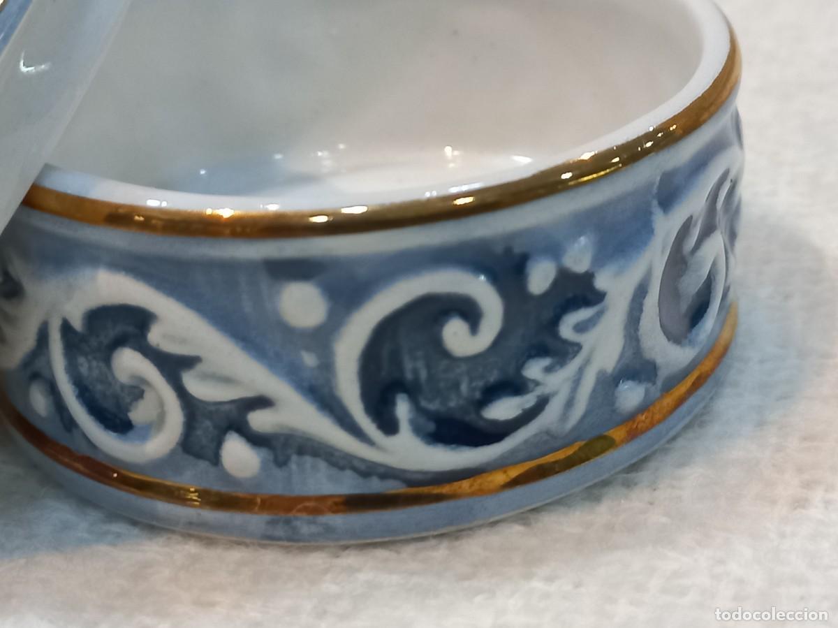 Antig&uuml;edades: DOS CAJITAS &uml;CAPODIMONTE&uml; mitol&oacute;gicos azul - Foto 5