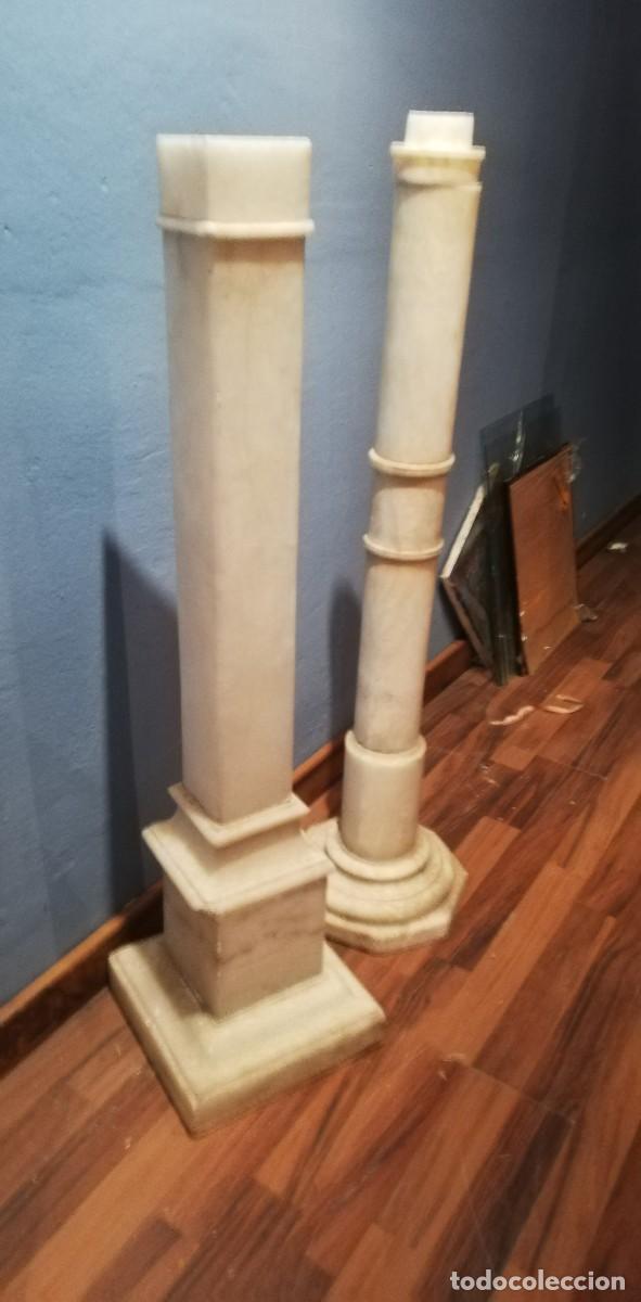 Antig&uuml;edades: Par de columnas de alabastro - Foto 2