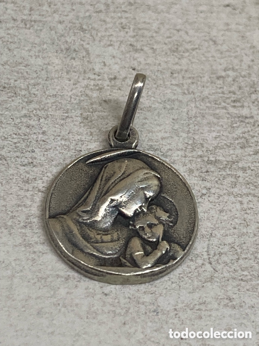 Antig&uuml;edades: Medalla de plata religiosa C405 - Foto 1