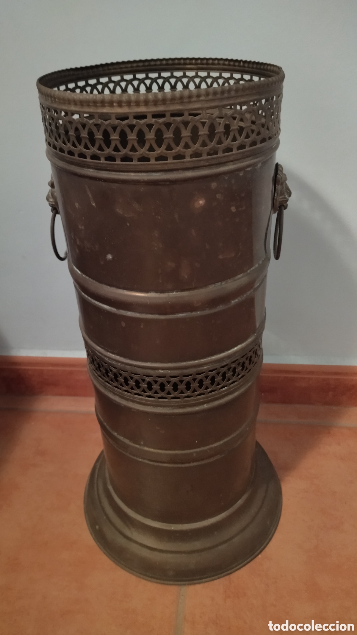 Antig&uuml;edades: Parag&uuml;ero antiguo de lat&oacute;n - Foto 3