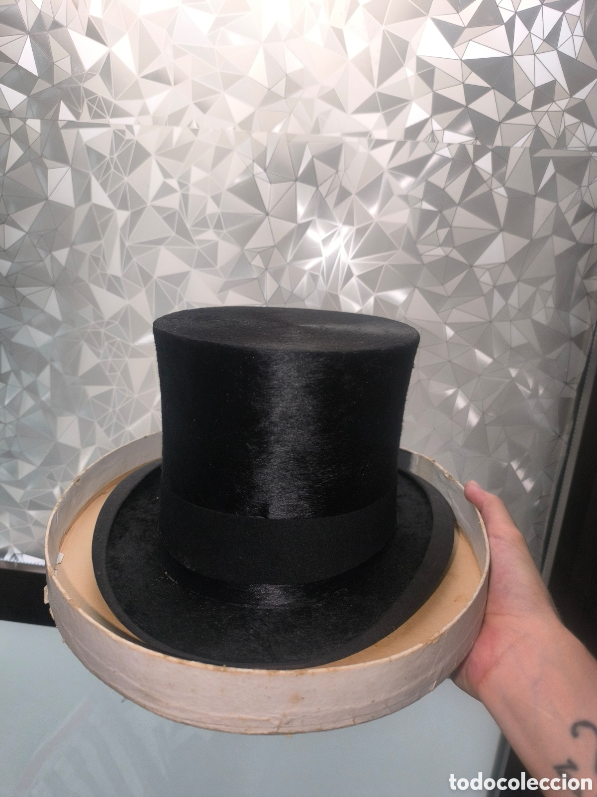 Antig&uuml;edades: Sombrero de copa de seda londres - Foto 1