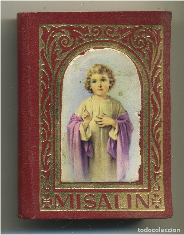 Antig&uuml;edades: MINI LIBRO MISALIN REGINA MIDE 6,5/4,5 CM - Foto 1