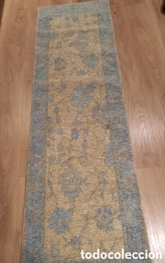 Antig&uuml;edades: Alfombra azul y beige - Foto 2