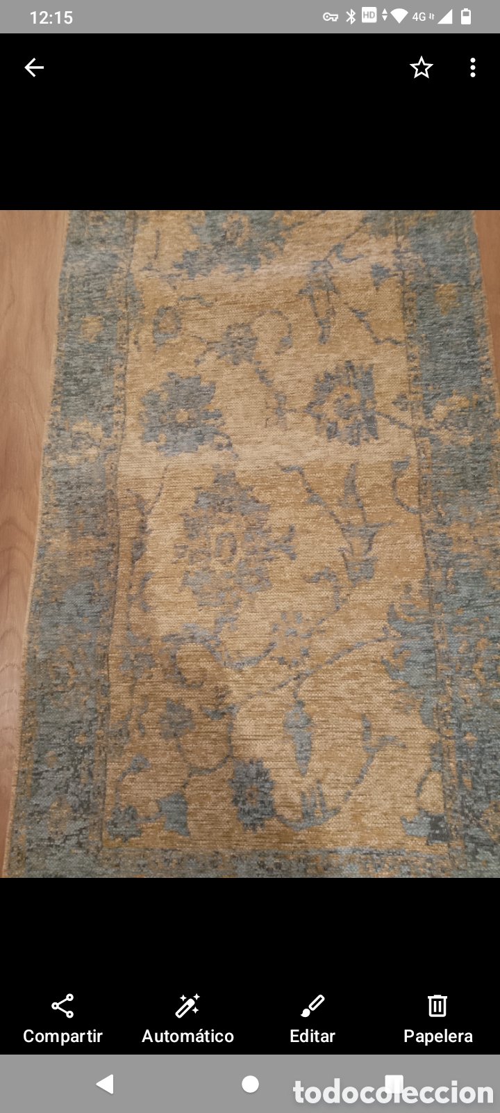 Antig&uuml;edades: Alfombra azul y beige - Foto 4